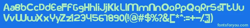 Kodakku Font – Green Fonts on Blue Background