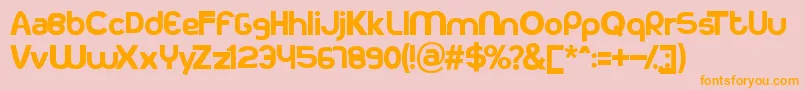 Kodakku Font – Orange Fonts on Pink Background