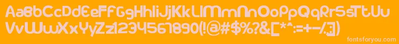 Kodakku Font – Pink Fonts on Orange Background