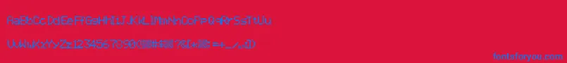 Twistypixel Font – Blue Fonts on Red Background