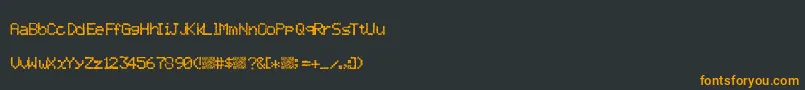 Twistypixel Font – Orange Fonts on Black Background