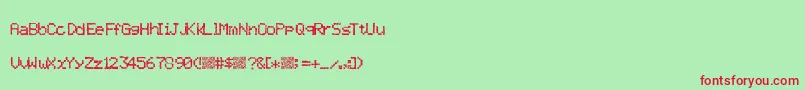 fuente Twistypixel – Fuentes Rojas Sobre Fondo Verde