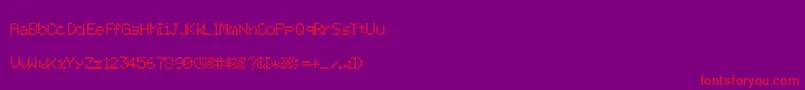 Twistypixel-Schriftart – Rote Schriften auf violettem Hintergrund