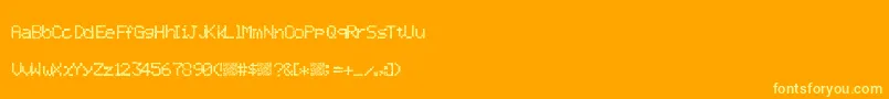 Twistypixel Font – Yellow Fonts on Orange Background