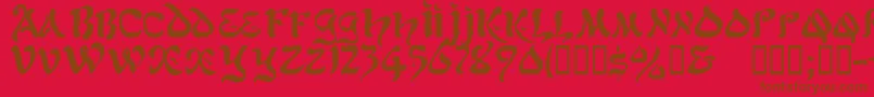 Шрифт Jacamarssk – коричневые шрифты на красном фоне