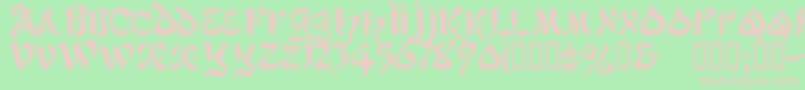 Jacamarssk Font – Pink Fonts on Green Background