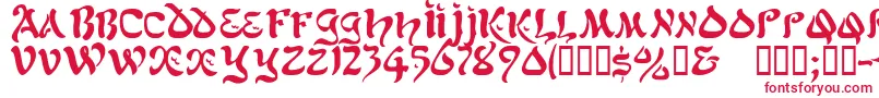 フォントJacamarssk – 赤い文字