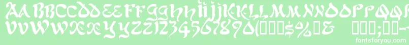 Jacamarssk Font – White Fonts on Green Background