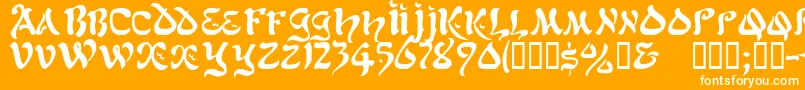 Jacamarssk Font – White Fonts on Orange Background