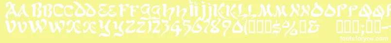 フォントJacamarssk – 黄色い背景に白い文字