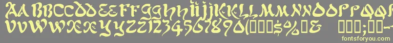 Jacamarssk Font – Yellow Fonts on Gray Background