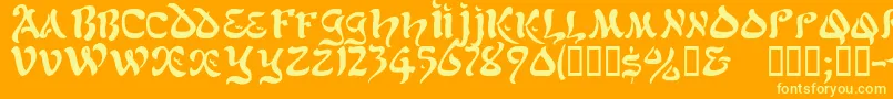 Jacamarssk Font – Yellow Fonts on Orange Background