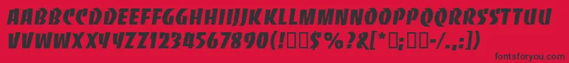 BanjodbNormal Font – Black Fonts on Red Background
