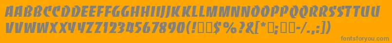 BanjodbNormal-fontti – harmaat kirjasimet oranssilla taustalla