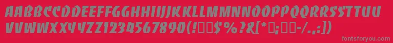 BanjodbNormal Font – Gray Fonts on Red Background