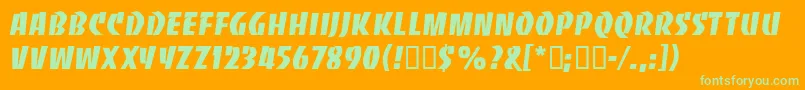 BanjodbNormal Font – Green Fonts on Orange Background