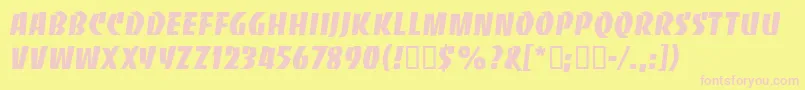 BanjodbNormal Font – Pink Fonts on Yellow Background