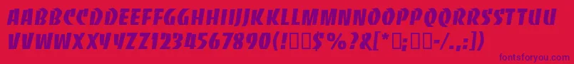 BanjodbNormal-Schriftart – Violette Schriften auf rotem Hintergrund
