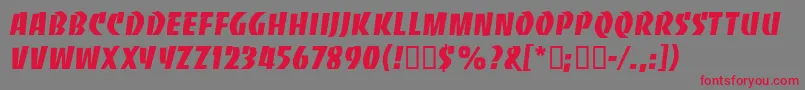 BanjodbNormal Font – Red Fonts on Gray Background