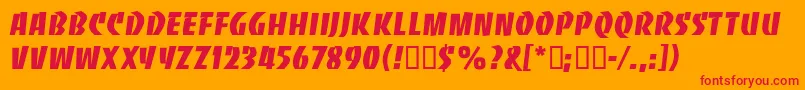 BanjodbNormal Font – Red Fonts on Orange Background