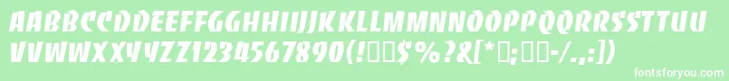 BanjodbNormal Font – White Fonts on Green Background