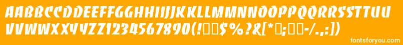 BanjodbNormal Font – White Fonts on Orange Background