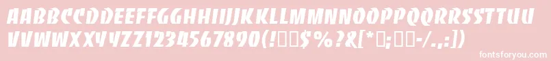 BanjodbNormal Font – White Fonts on Pink Background