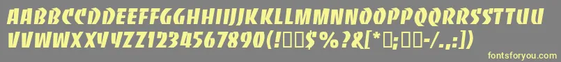 BanjodbNormal Font – Yellow Fonts on Gray Background