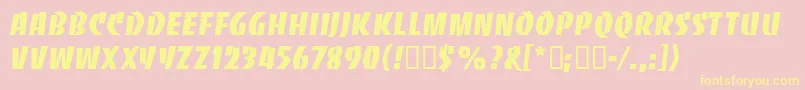BanjodbNormal Font – Yellow Fonts on Pink Background