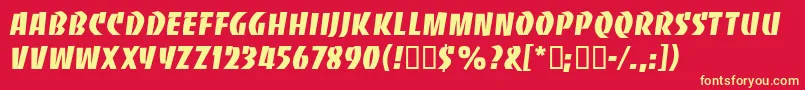 BanjodbNormal Font – Yellow Fonts on Red Background