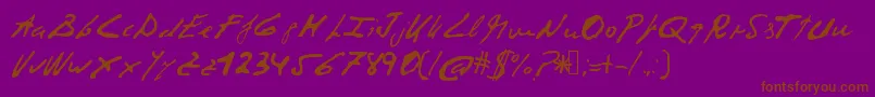 fuente Corruptscript – Fuentes Marrones Sobre Fondo Morado