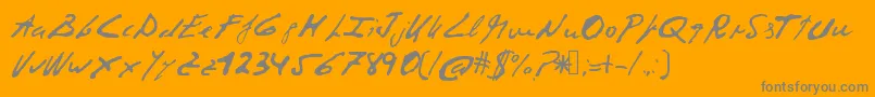 Police Corruptscript – polices grises sur fond orange