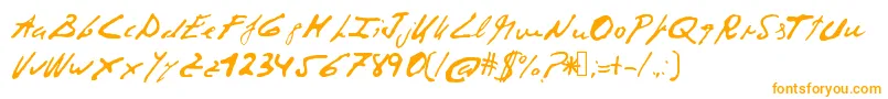 Czcionka Corruptscript – pomarańczowe czcionki