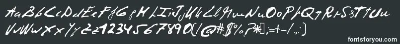 Corruptscript-Schriftart – Weiße Schriften