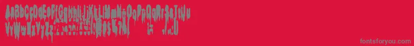 Bodybag Font – Gray Fonts on Red Background