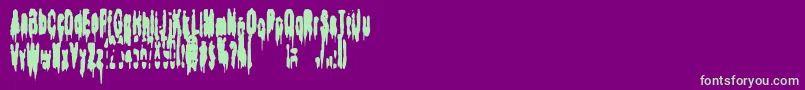 Bodybag Font – Green Fonts on Purple Background