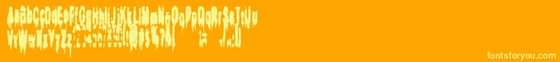 Bodybag Font – Yellow Fonts on Orange Background