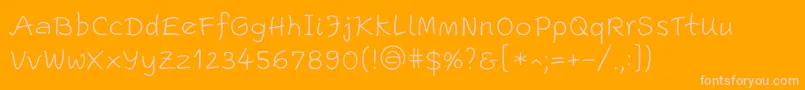 EscriptLtLight Font – Pink Fonts on Orange Background