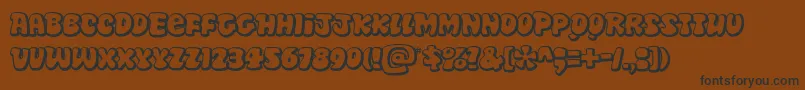 DiskoOt Font – Black Fonts on Brown Background