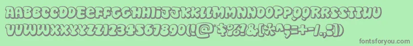 DiskoOt Font – Gray Fonts on Green Background