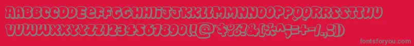 DiskoOt Font – Gray Fonts on Red Background