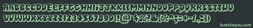 DiskoOt Font – Green Fonts on Black Background