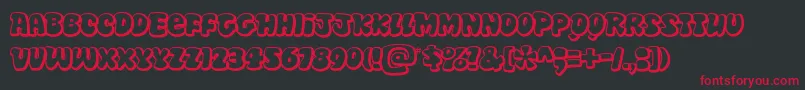 DiskoOt Font – Red Fonts on Black Background