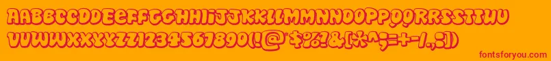 DiskoOt Font – Red Fonts on Orange Background