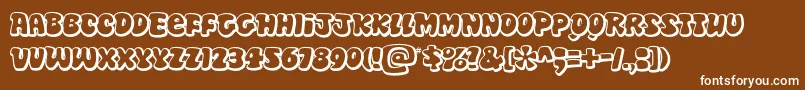 DiskoOt Font – White Fonts on Brown Background