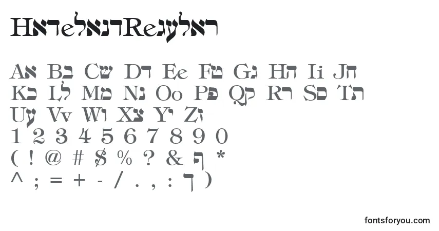 A fonte HadelandRegular – alfabeto, números, caracteres especiais
