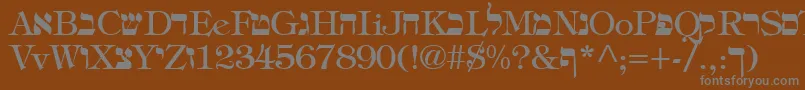 HadelandRegular Font – Gray Fonts on Brown Background
