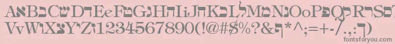 HadelandRegular Font – Gray Fonts on Pink Background