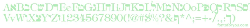 HadelandRegular Font – Green Fonts on White Background