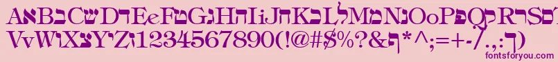 HadelandRegular Font – Purple Fonts on Pink Background